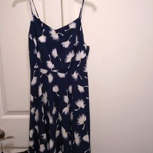 Navy blue floral dress